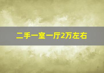 二手一室一厅2万左右