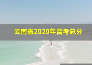 云南省2020年高考总分