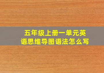 五年级上册一单元英语思维导图语法怎么写