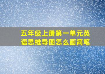 五年级上册第一单元英语思维导图怎么画简笔