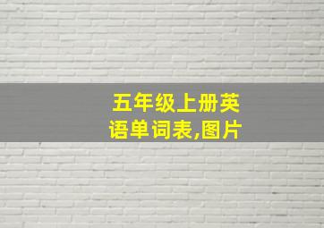 五年级上册英语单词表,图片