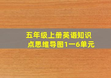 五年级上册英语知识点思维导图1一6单元