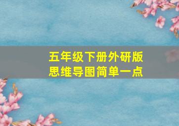 五年级下册外研版思维导图简单一点