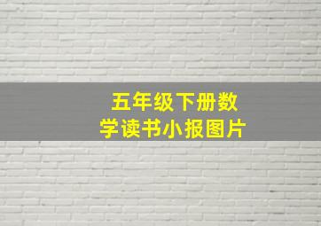 五年级下册数学读书小报图片