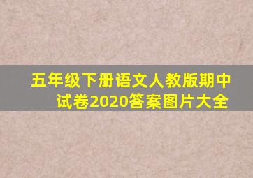 五年级下册语文人教版期中试卷2020答案图片大全