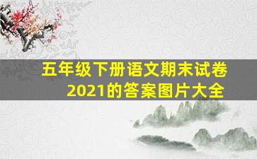 五年级下册语文期末试卷2021的答案图片大全