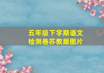 五年级下学期语文检测卷苏教版图片