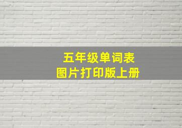 五年级单词表图片打印版上册