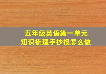 五年级英语第一单元知识梳理手抄报怎么做