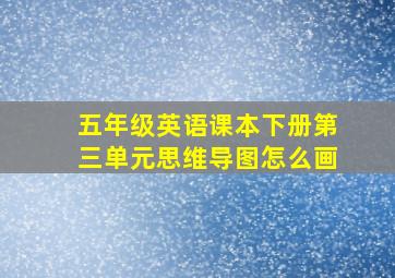 五年级英语课本下册第三单元思维导图怎么画