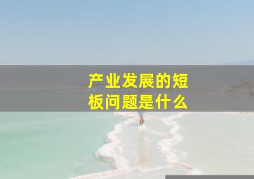 产业发展的短板问题是什么