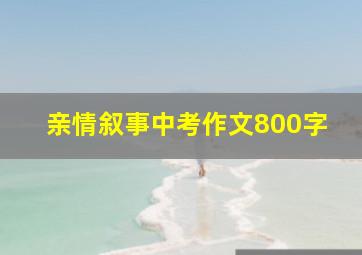 亲情叙事中考作文800字