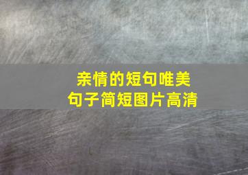 亲情的短句唯美句子简短图片高清