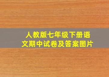 人教版七年级下册语文期中试卷及答案图片