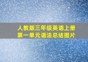 人教版三年级英语上册第一单元语法总结图片