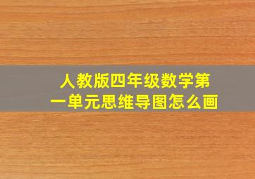 人教版四年级数学第一单元思维导图怎么画