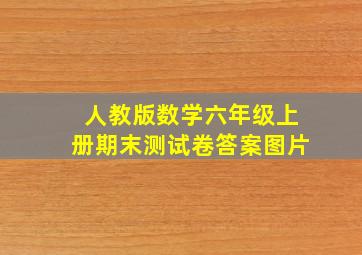 人教版数学六年级上册期末测试卷答案图片