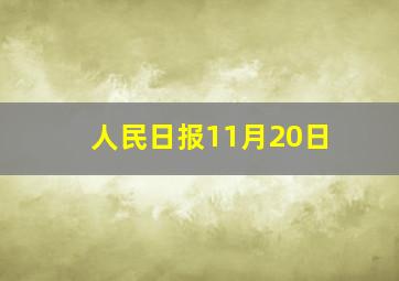 人民日报11月20日