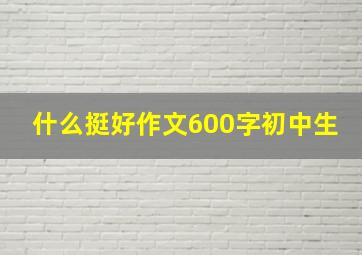 什么挺好作文600字初中生