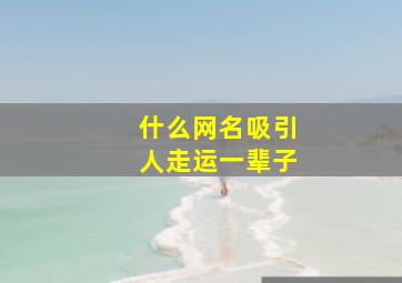 什么网名吸引人走运一辈子