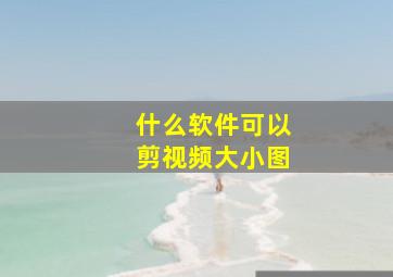 什么软件可以剪视频大小图