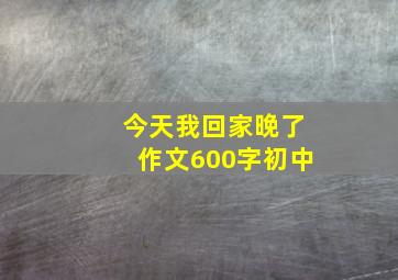 今天我回家晚了作文600字初中