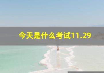 今天是什么考试11.29