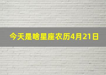 今天是啥星座农历4月21日