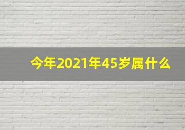 今年2021年45岁属什么