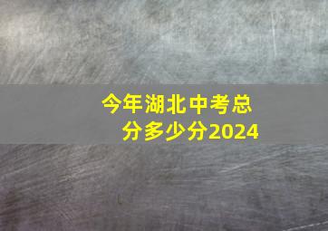 今年湖北中考总分多少分2024