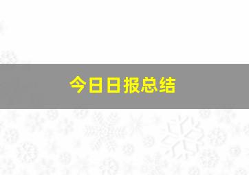 今日日报总结