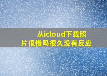 从icloud下载照片很慢吗很久没有反应