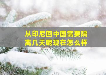 从印尼回中国需要隔离几天呢现在怎么样