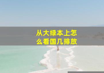 从大绿本上怎么看国几排放