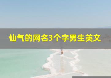 仙气的网名3个字男生英文