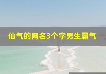 仙气的网名3个字男生霸气