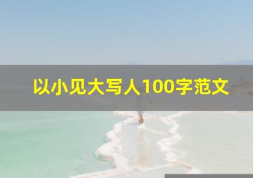 以小见大写人100字范文