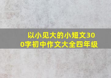 以小见大的小短文300字初中作文大全四年级