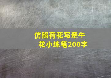 仿照荷花写牵牛花小练笔200字