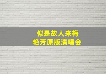 似是故人来梅艳芳原版演唱会