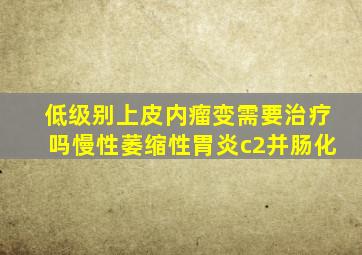 低级别上皮内瘤变需要治疗吗慢性萎缩性胃炎c2并肠化