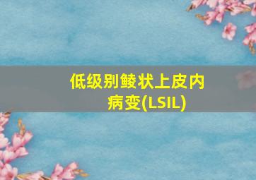 低级别鲮状上皮内病变(LSIL)