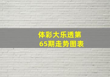 体彩大乐透第65期走势图表