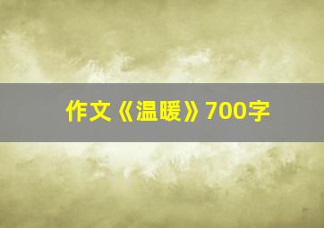 作文《温暖》700字