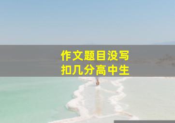 作文题目没写扣几分高中生