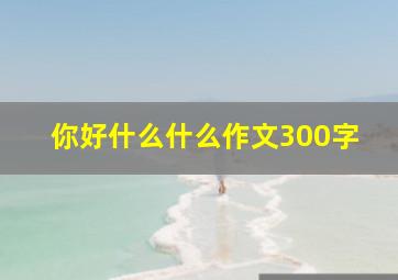 你好什么什么作文300字