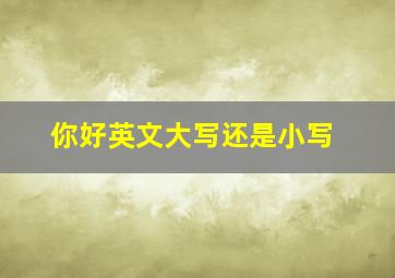 你好英文大写还是小写