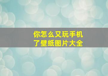 你怎么又玩手机了壁纸图片大全