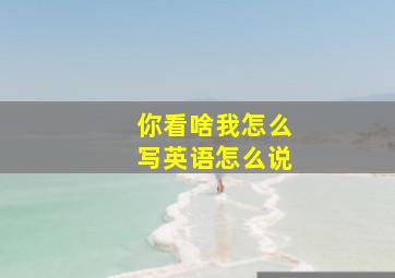 你看啥我怎么写英语怎么说