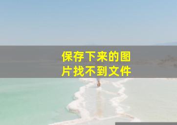 保存下来的图片找不到文件